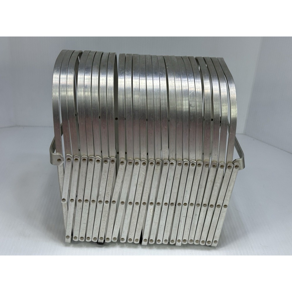 HANDLE EXPANDING FILE HOLDER MAGAZINE RACK EVANS SPECIALTY RECORDS ACCORDING 8'